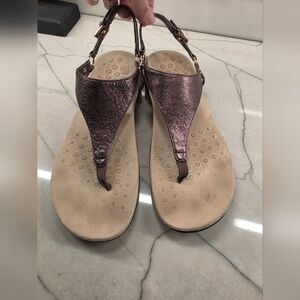 Vionic  Metallic Brown Slingback Thong Sandals Size 10